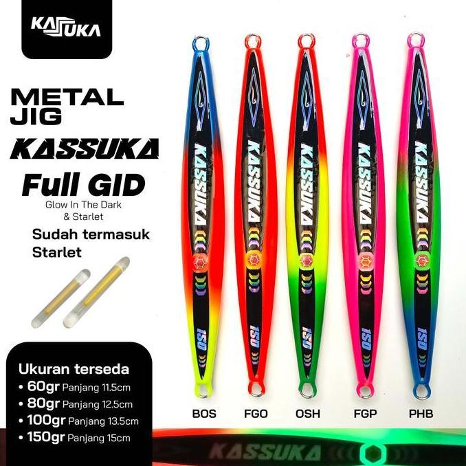 Metal Jig Kassuka 60Gr | 80gr | 100gr | 150gr | 200gr | 300gr | Untuk Slow Jig dan Fast Jig Diskon