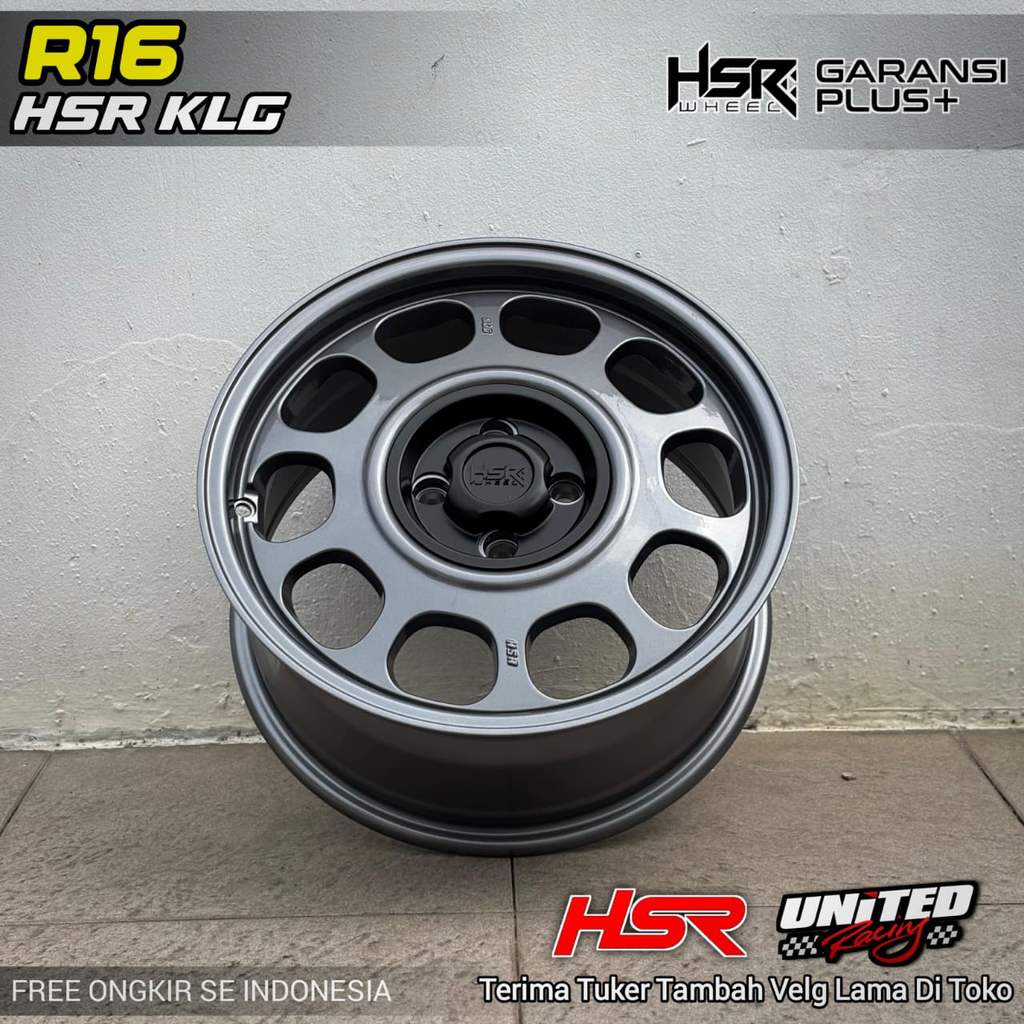 Velg Mobik Kaleng Racing Ring 16 HSR KLG Pcd 4x100 Honda Freed, Kijang, vinfast VF3 R16