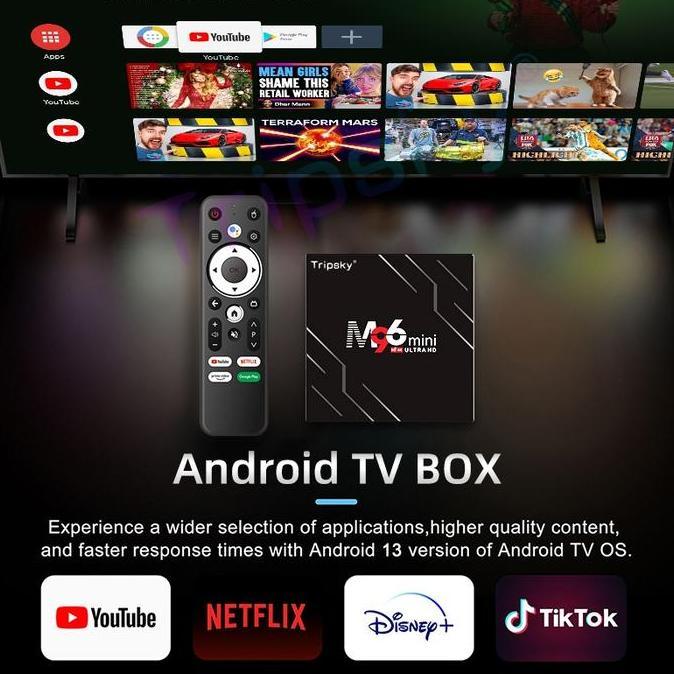 oktaverinageola - tripsky m96 mini android tv box 2025 set box tv digital 4k ram 2gb rom 16gb proses