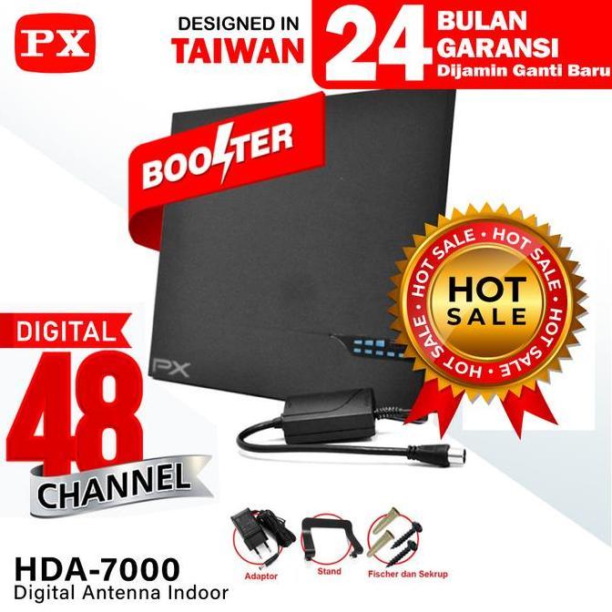 oktaverinageola - antena tv digital dvbt2 indoor booster antenna analog led indikator 4k px hda-7000
