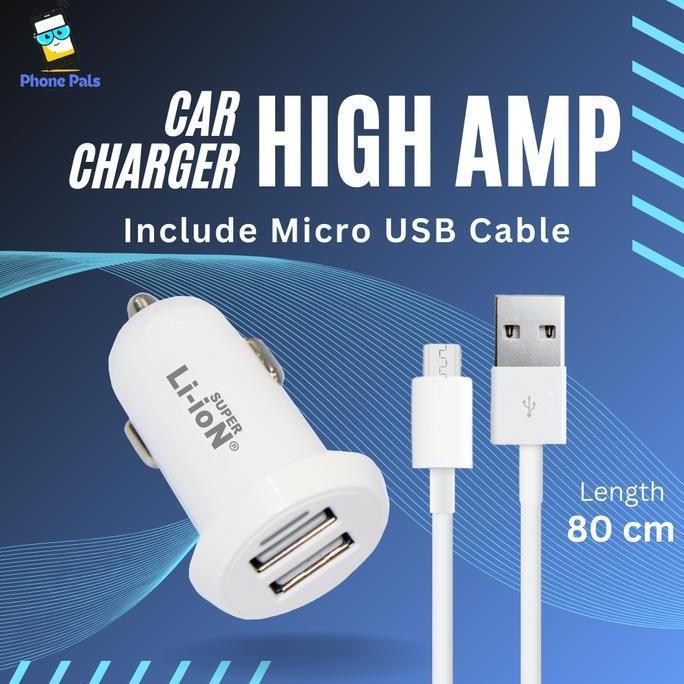 Car Charger Super Li-ion 3.4A (12W) - charger mobil - casan mobil - Kabel iphone Lightning - Kabel M