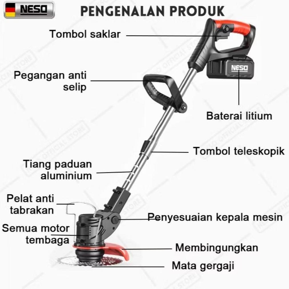 Mesin Potong Rumput Halaman Portable Pemangkas Rumput Halaman