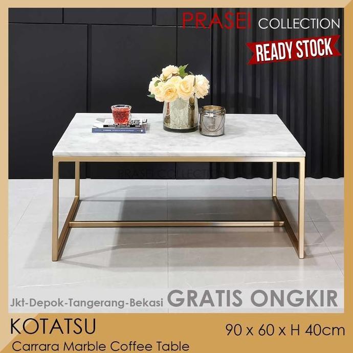 KOTATSU - Carrara Marble Coffee Table Meja Makan Lesehan Jepang Sofa