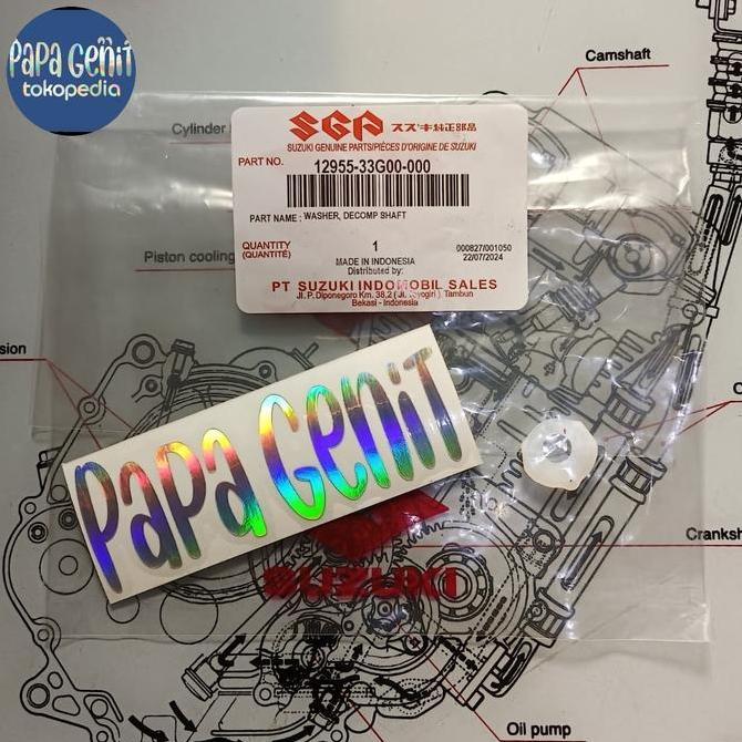 washer decomp shaft 12955-33G00 original   12955-20G00-000 descompresi . skywave spin hayate address