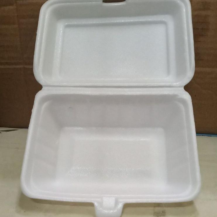 Styrofoam Tf2 Polos 100 Pcs / Kotak Makan Gabus Bubur Mie Ayam