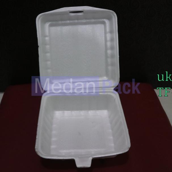Kotak Makan Styrofoam Gabus Nasi Besar Per 100 Pcs