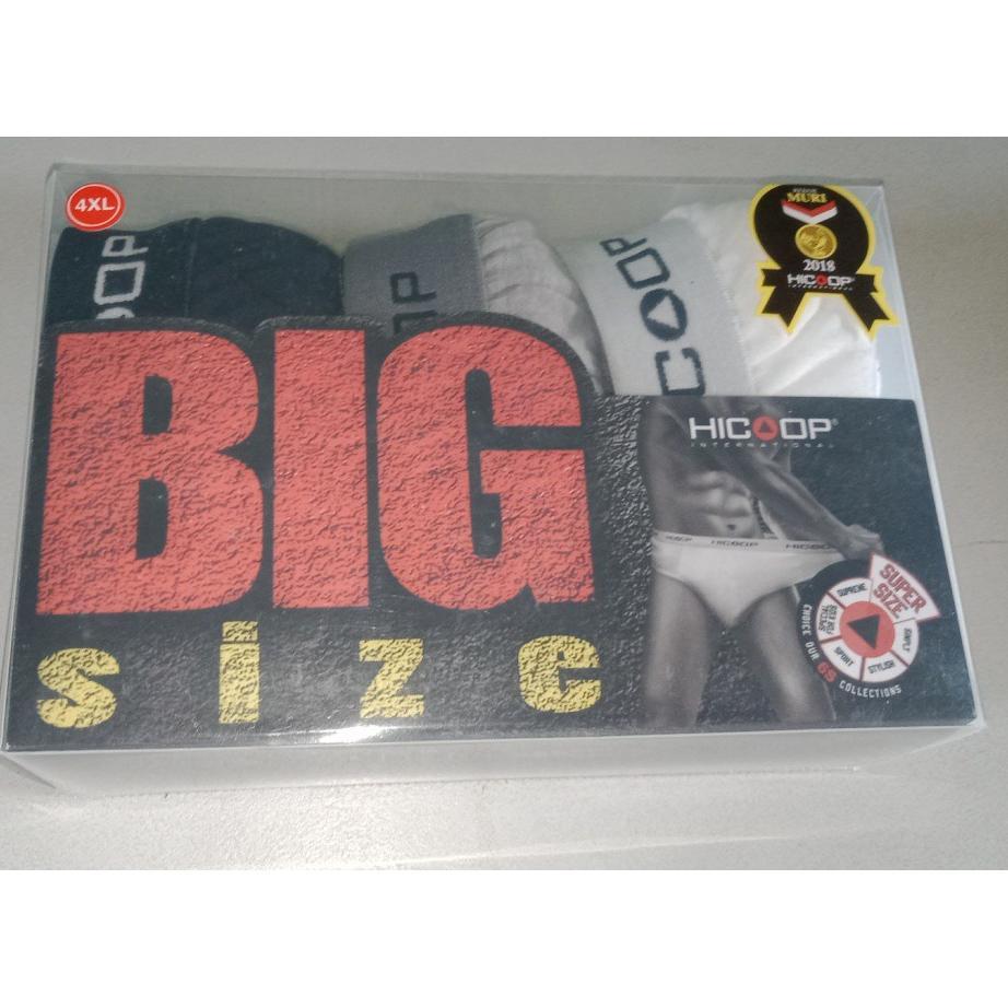 Celana Dalam Pria  Hicoop / D'Blanco Big Size (4Xl 3Xl 2Xl) Hbkl  Sc302 Bs Isi 3 Pcs
