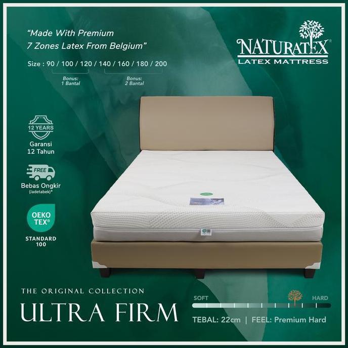KOMPLIT SET Kasur Latex Naturatex Ultra Firm