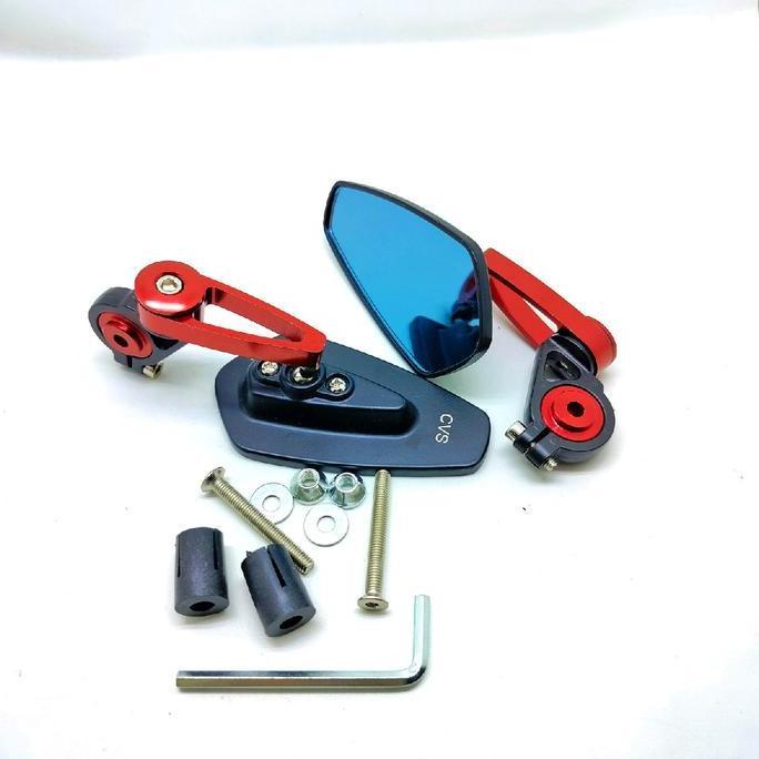 DB48 >> kaca spion variasi spion jalu oval merah universal untuk semua motor beat, Vario, mio, aerok