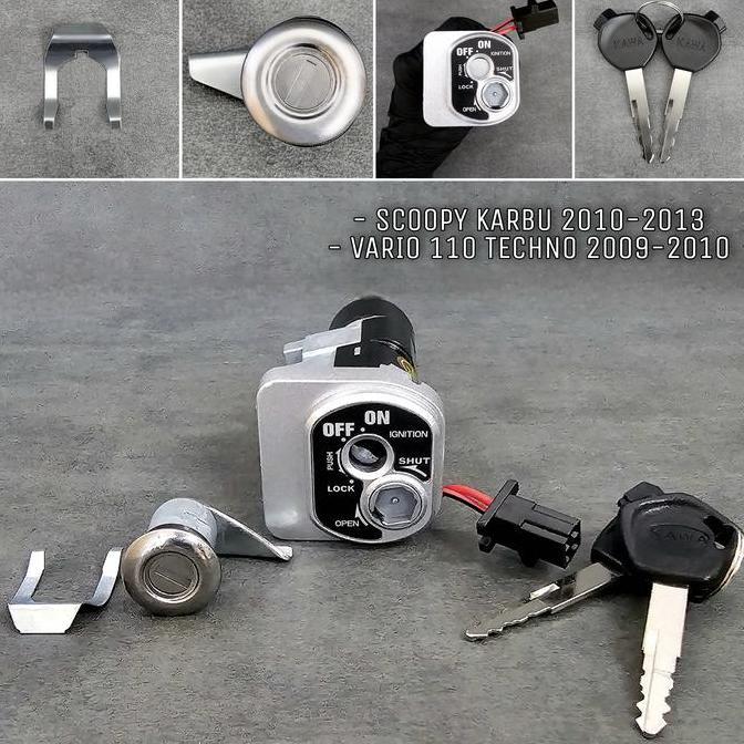 DN10 - Kunci Kontak Vario Techno 110 2009 2010 Scoopy Karbu 2010 2011 2012 2013 set plus kunci jok A