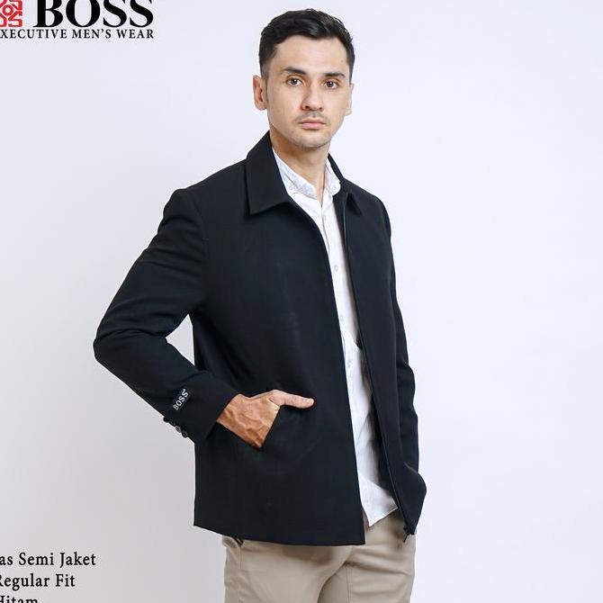Boss Jas Semi Jaket Formal Regular Fit Hitam