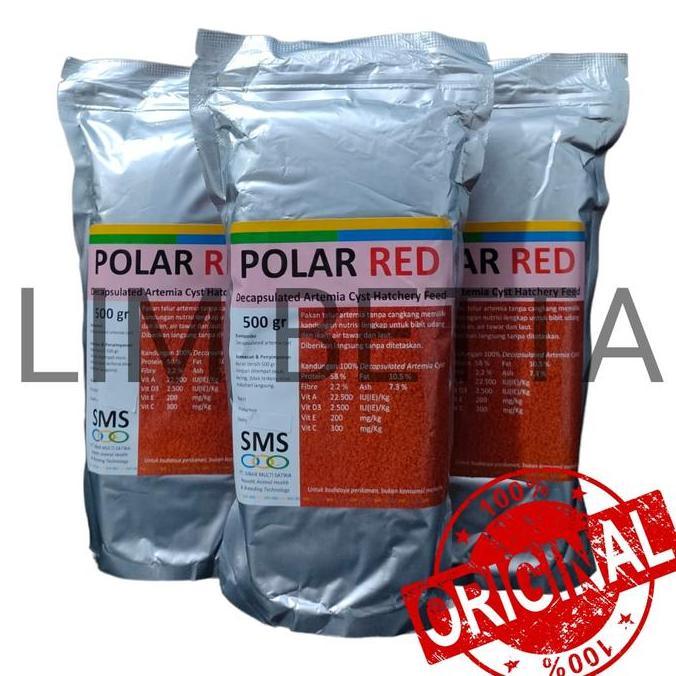 Artemia Polar Red 500gr / Artemia Shell Free Polar Red