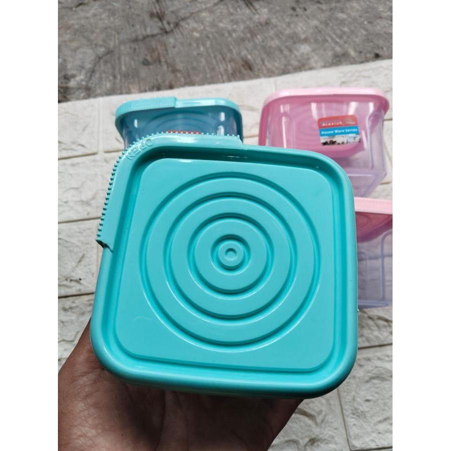 Lansungkirim- 6 Pcs Toples Segi Transparan Alexis 600Ml / Toples Dengan Tutup