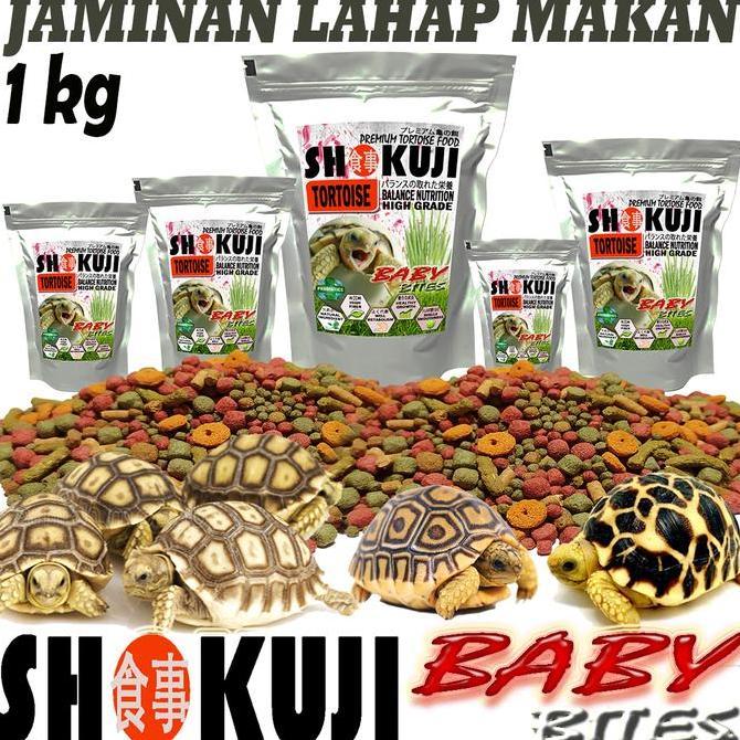 1KG SHOKUJI PELLETS SMALL BABY TORTOISE FOOD PAKAN KURA DARAT SULCATA