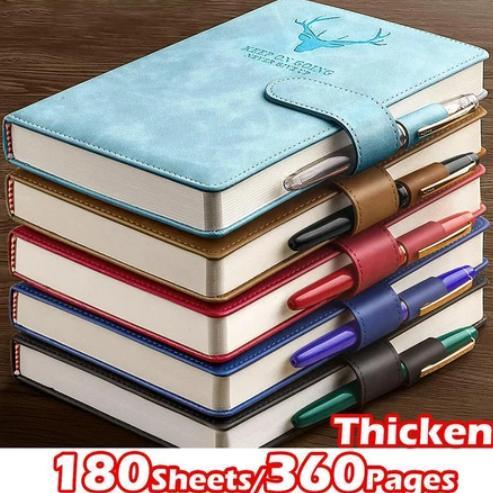 A5 Notebook Kawaii 360 Halaman Buku Harian Buku Harian Lilin Kulit Bisnis Sekolah Kuliah Kantor Perl