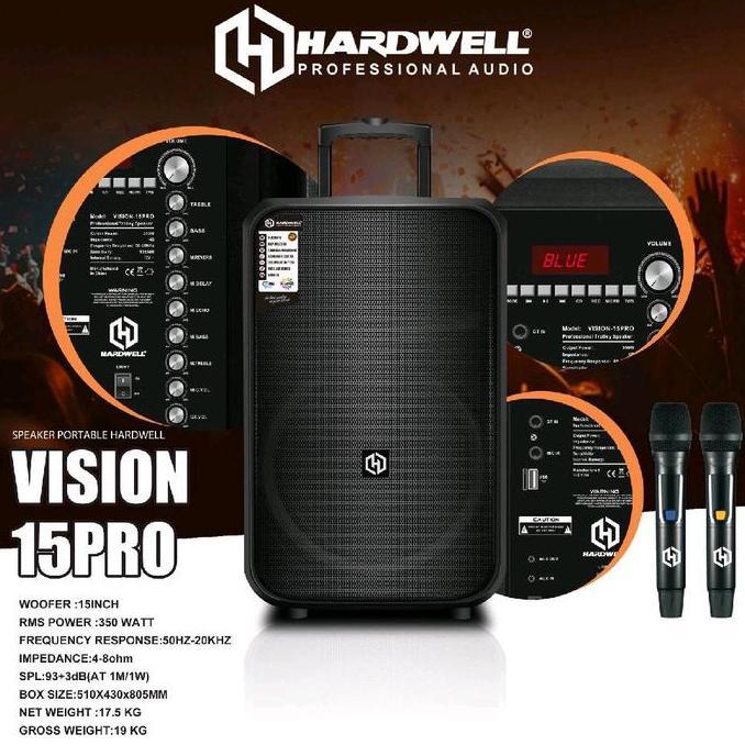 Sale Hardwell Speaker Portable Vision 15Pro / Vision-15Pro Speaker Aktif