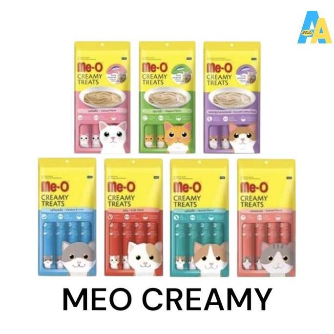 Katze- Meo Creamy Treats Adult & Kitten (15Grx4) | Snack Kucing Creamy Desa - Kitten