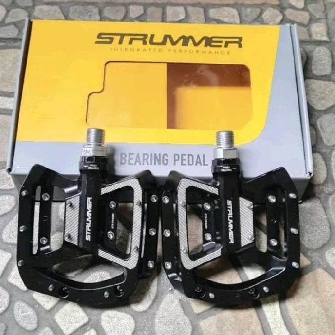 PEDAL SEPEDA MTB STRUMMER 80 HITAM ALLOY RESTOCK