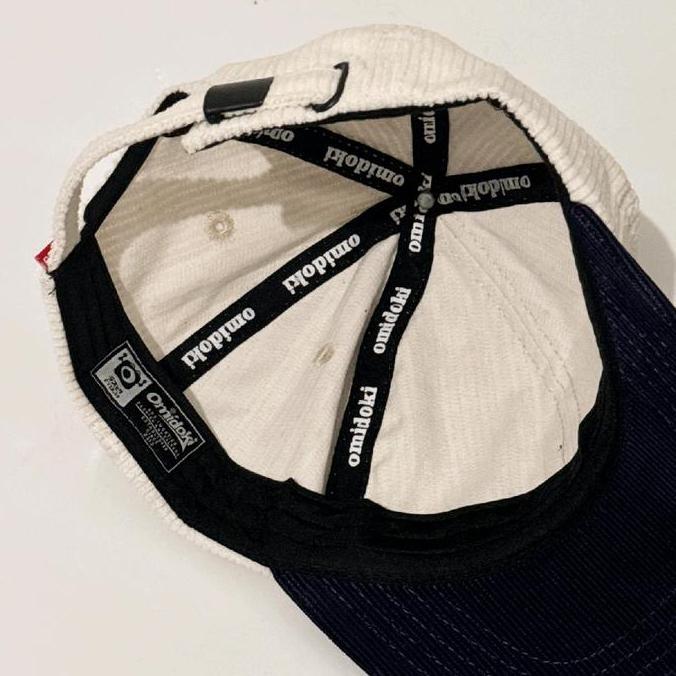 Punyakamu- Topi Pria Corduroy Hitam Cream Omidoki Topi Distro Topi Bisbol Baseball