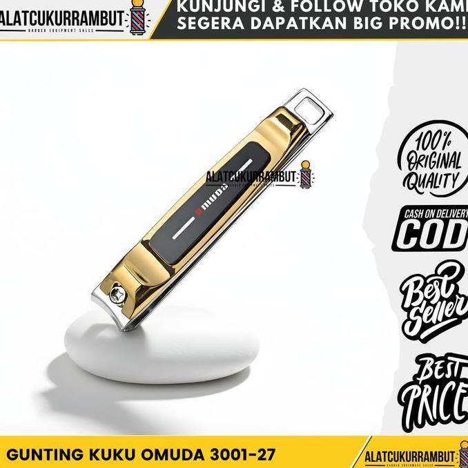 Wanimayur - Gunting Kuku Omuda Nail Clipper Premium Besar Gunting Kuku Tajam Black Gold OMUDA 3001-2