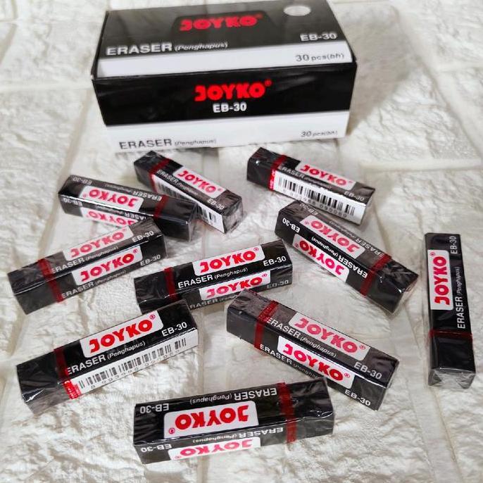 Werkzeug- Penghapus Joyko 1 Pack 30 Pcs Ukuran Sedang Penghapus Pensil Hitam Dan Putih
