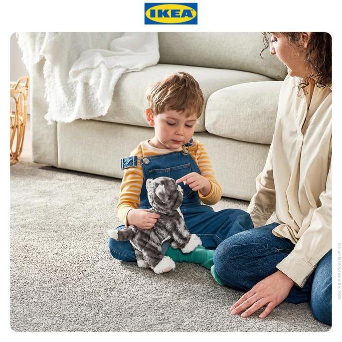 Marcelina_Shop - Ikea Lilleplutt Boneka Kucing 26 Cm Bahan Poliester