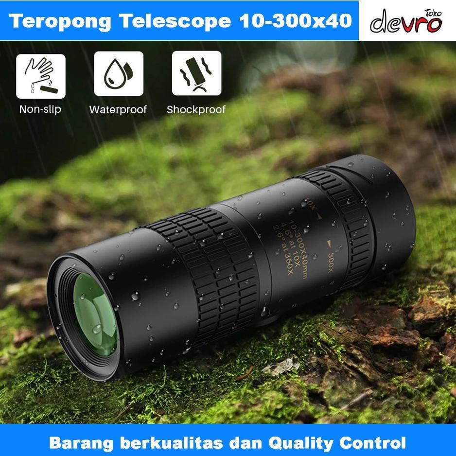 Teropong Monocular Zoom Telescope Long Range 10-300x40 - Lensa Teleskop Saku Monokular - APEXEL APL-