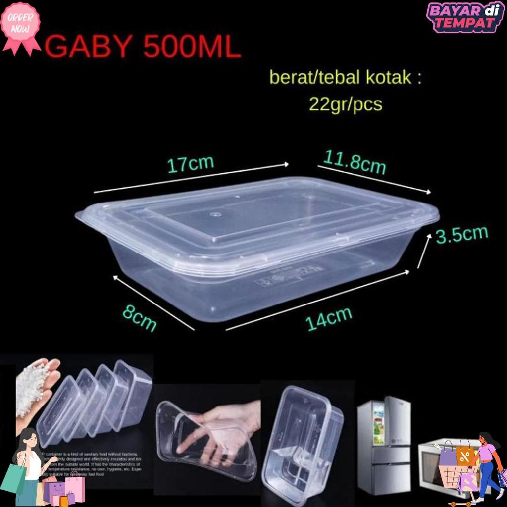 Thinwall Persegi Panjang 500Ml Bening Kualitas Terjamin