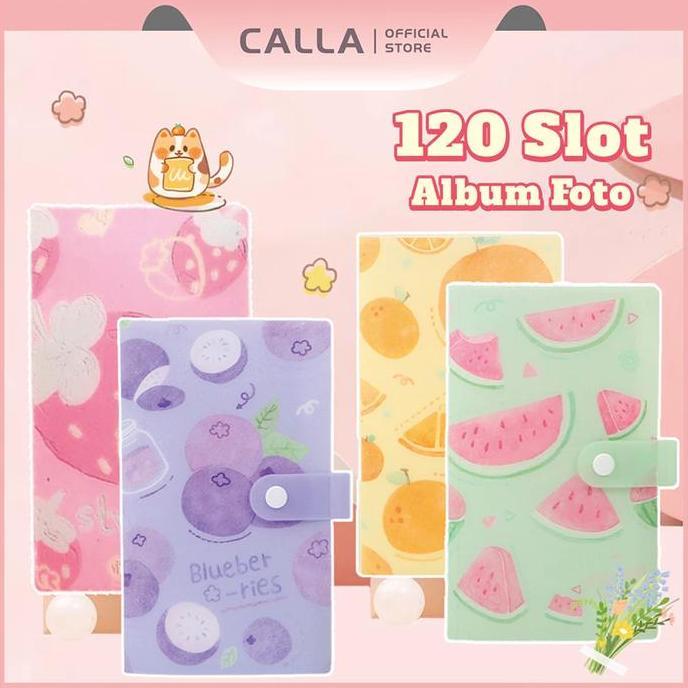 Calla Album Foto / Album Foto Polaroid /Album 120/240 Slot /Album Pola Buah Lucu/Album Foto Tahan Ai