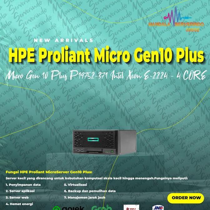 HPE Proliant MicroServer Gen10 Plus P19752-371 Intel Xeon  E-2224 - 4 CORE 3.4GHz ram 8GB  DDR4 hard