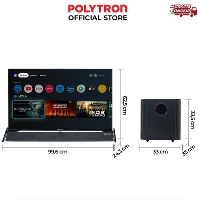 TV ANDROID POLYTRON 43 INCH SOUND BAR/POLYTRON ANDROID TV 43 INCH GOOGLE TV/POLYTRON 43 INCH ANDROID