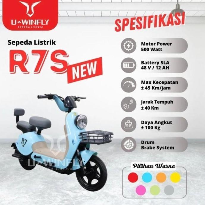 Selis Sepeda Listrik Uwinfly Redfish 7 S New Uwinfly R7S New Orange