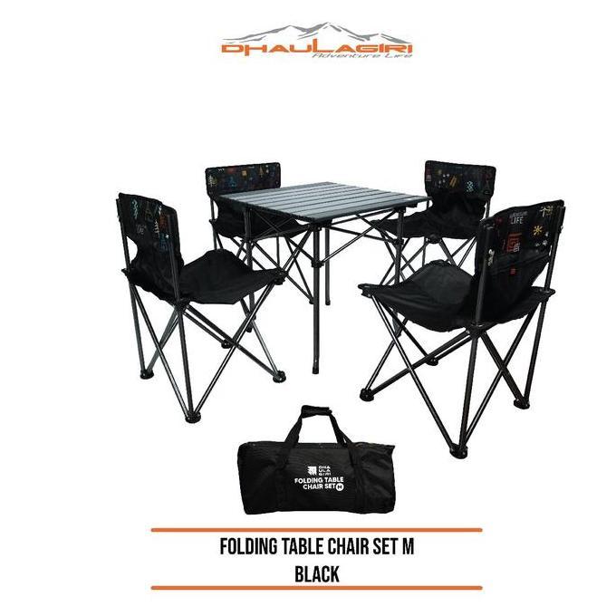Dhaulagiri - Kursi Camping dan Meja - Camping Table Chair Set M -  Kursi Meja Portable Set Ukuran Ke