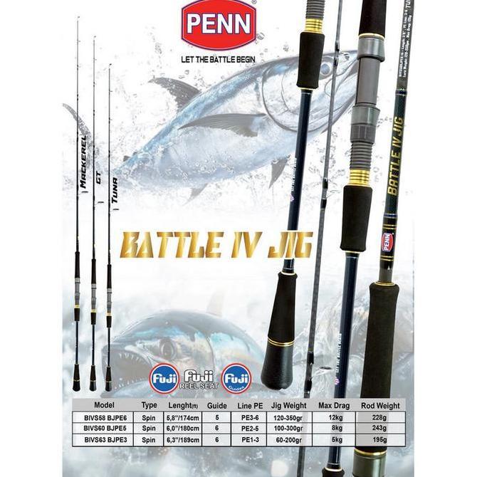 JORAN PENN BATTLE IV JIG - SPINNING JIGGING ROD FD99