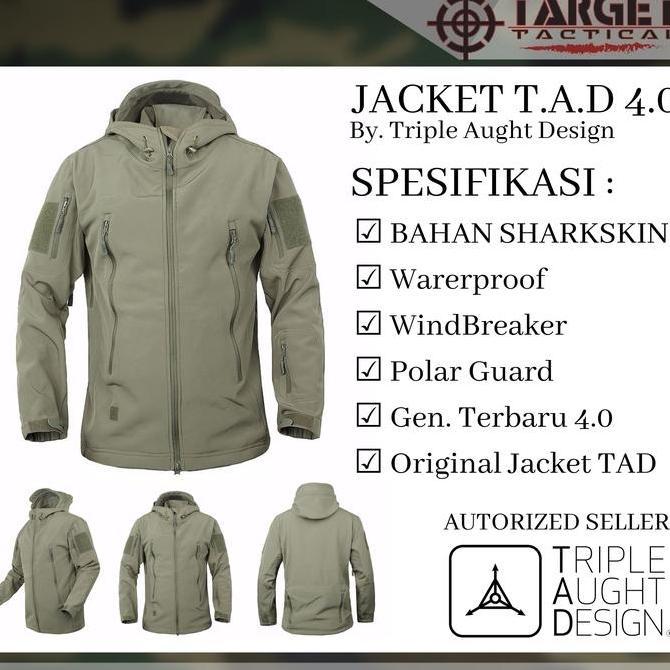 Jaket Tactical TAD 4.0 Original Impor YKK Zipper ARMY LORENG KEREN