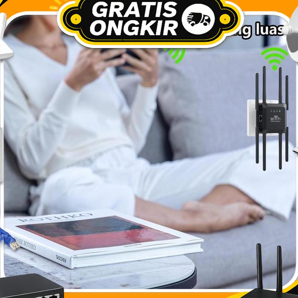 CodWifi Repeater 8 Antena Wifi Sinyal Repeater Penguat Router Nirkabel Pengulang U18-300M 2.4G Freku