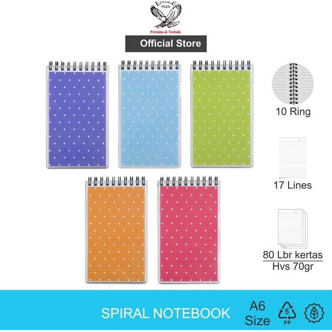 TOMEX Buku Tulis Spiral / Notebook Spiral / Notes / Spiral Notebook A6
