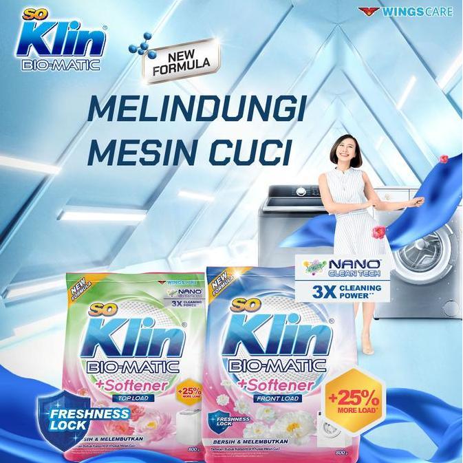 Soklin BioMatic Detergen Bubuk Softener Bukaan Depan 1.8kg