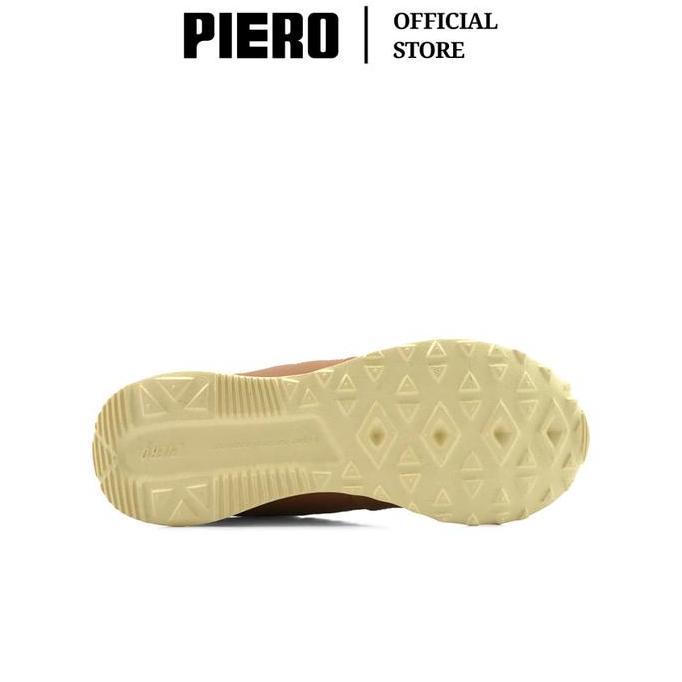 PIERO SEPATU SNEAKERS PRIA JOGGER WORK WEAR-BROWN/OFF WHITE/BROWN PIE1000423