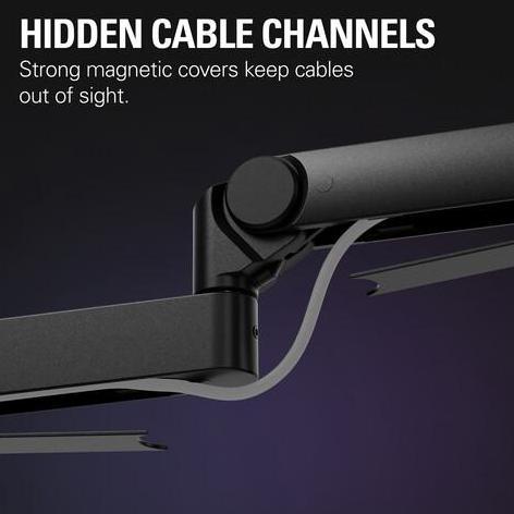 ELGATO Wave Mic Arm Pro - Lengan Mikrofon Profil Rendah dengan Suspensi Gas & Saluran Kabel Tersembu