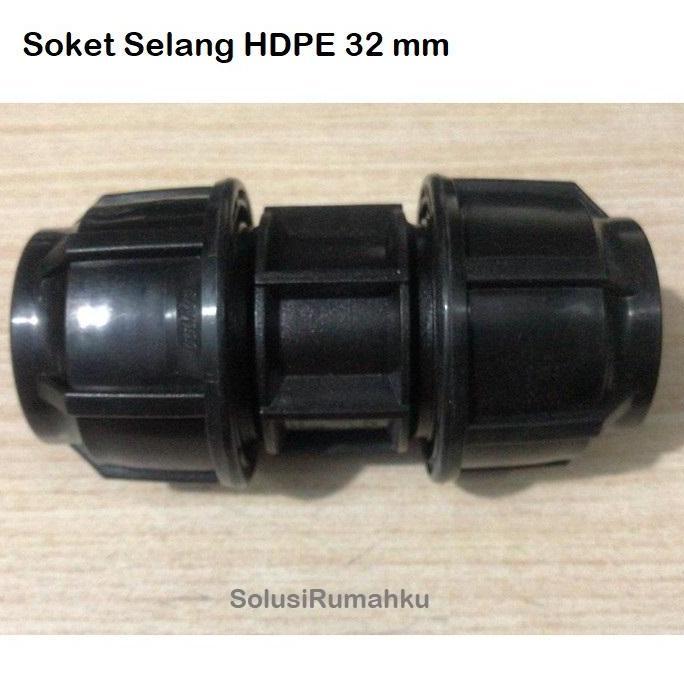 Liderado- Socket Polos Hdpe 1" Soket Selang K Selang Pe Hitam Selang Pdam 1 Inch