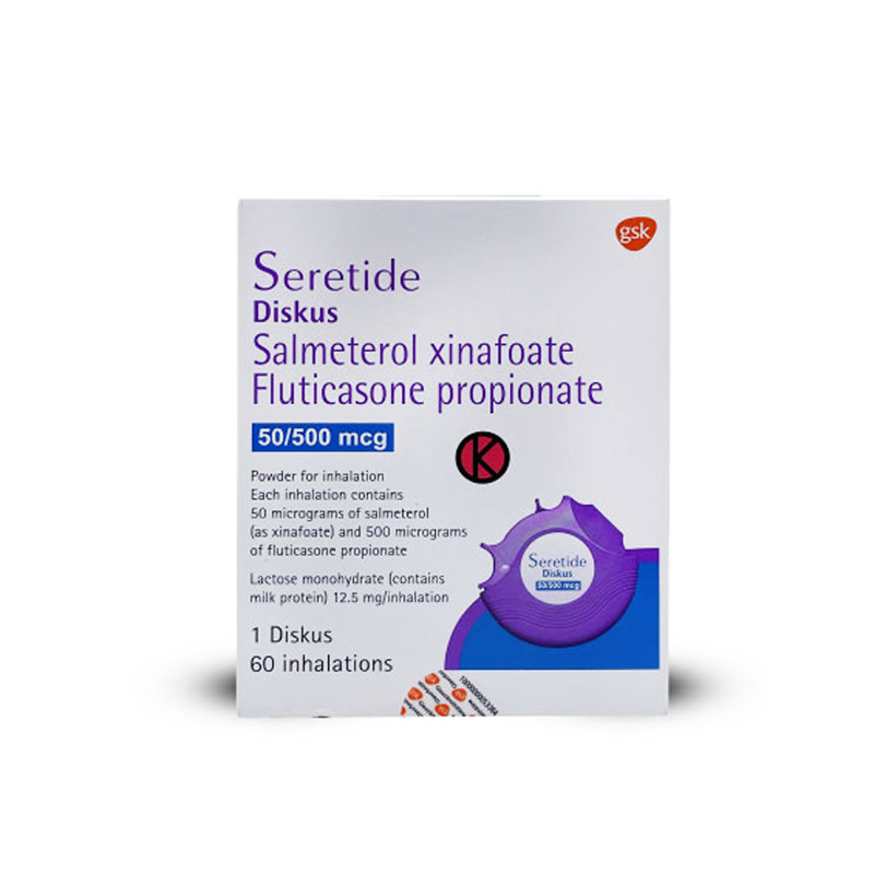 SERETIDE DISKUS 50/500 INHALER 1 DISKUS @ 60 DOSIS