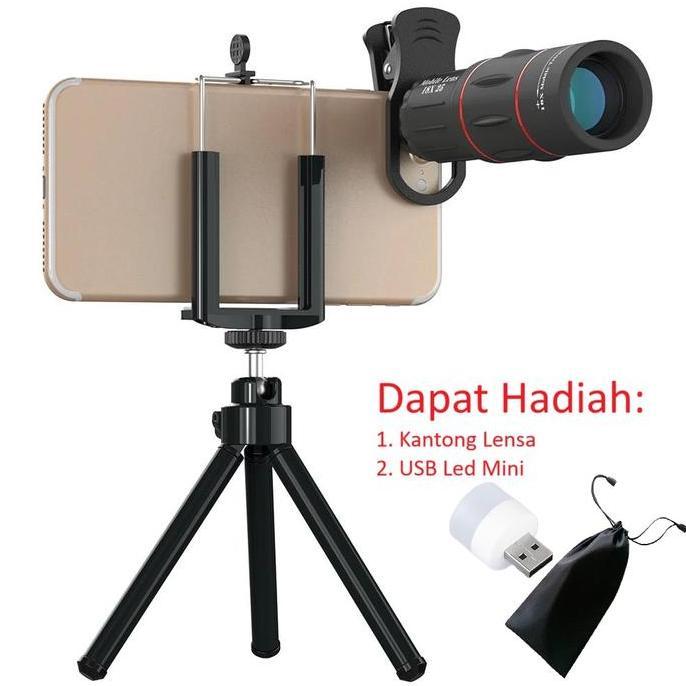 lensa Telephoto apexel 18X25 dengan Tripod lensa apexel 18X Zoom lens a apex el