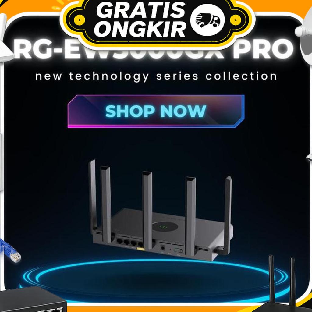 Ruijie Rg-Ew3000Gx Pro Router Mesh Wifi 6 Ax3000  | Gaming / Dual Wan / 5 Antena Mesh Wifi 6