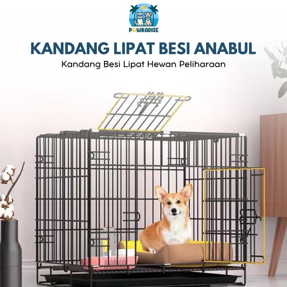 Kandang Besi Lipat Pet Cage untuk Kucing Anjing Kelinci Ayam Sugar Glider Kuat & Praktis - Kandang K