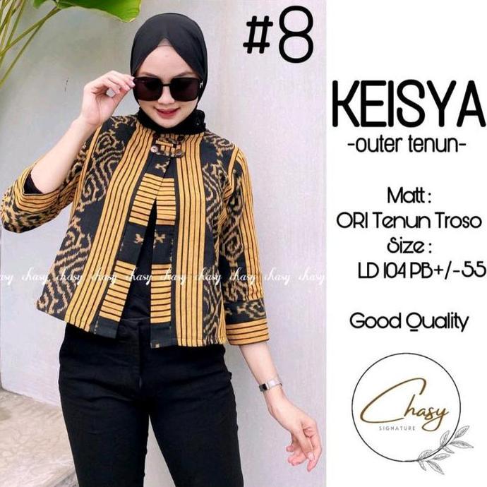 JUAL KEISYA OUTER TENUN ETNIC , OUTER TENUN WANITA MODERN JUAL