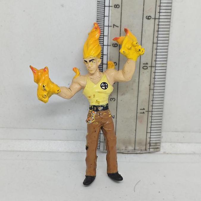 FIGURE 3' JHONNY BLAZE FANTASTIC FOUR MAINAN FIGUR SUPER HERO FG75