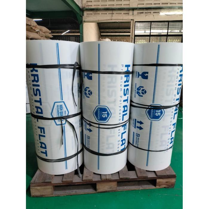 KRISTAL FLAT ATAP KANOPI POLYCARBONATE 1.5MM POLIKARBONAT POLY CLEAR KRISTALFLAT 50 METER 1 ROLL ORI