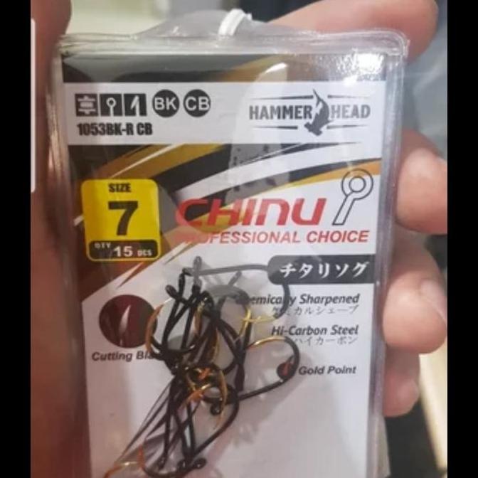 Lansungkirim- Kail Pancing Hammerhead Mata Kail Emas Profesional Chinu