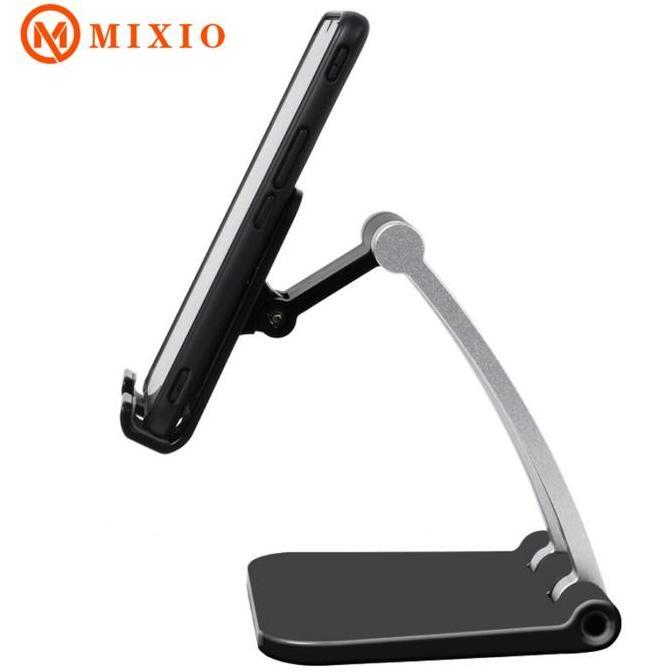 MIXIO Q9 Holder Hp Full Stainless Folding Mobile Phone Desktop Stand
